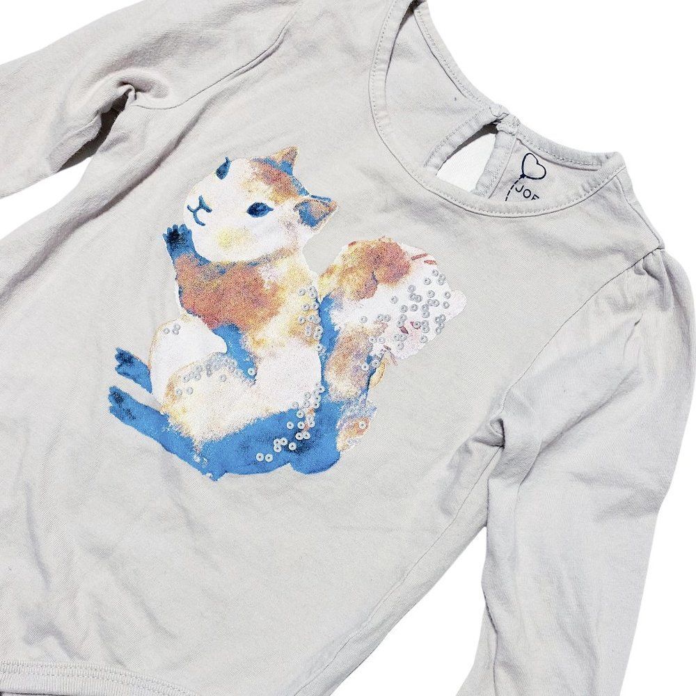 Joe Fresh Squirrel Print Ruffle Shoulder Onesie - Picture 2 of 3